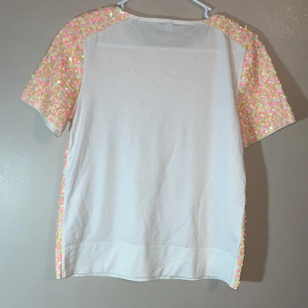 J. Crew Sequin Tee- 100 % cotton